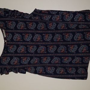 Multi Colored Floral Top - XL